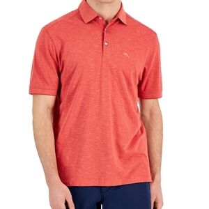 NWT Tommy Bahama Red Polo Shirt with Classic Collar and Short Sleeves